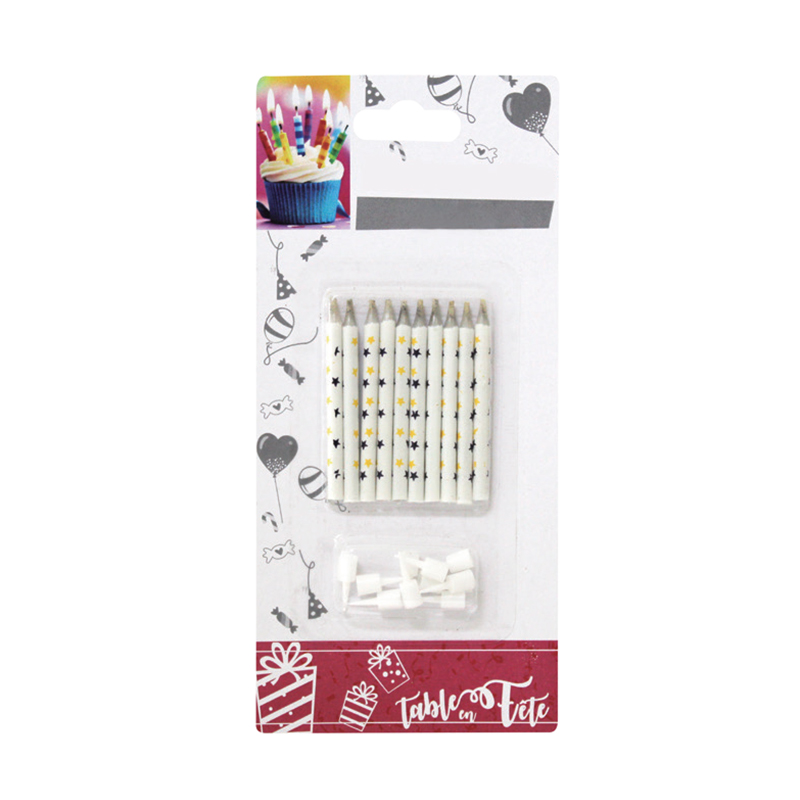 Printed magic five-pointed star candles