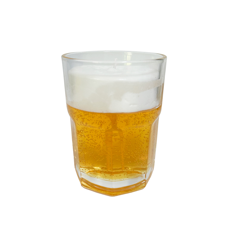 Bubbling beer cup candles