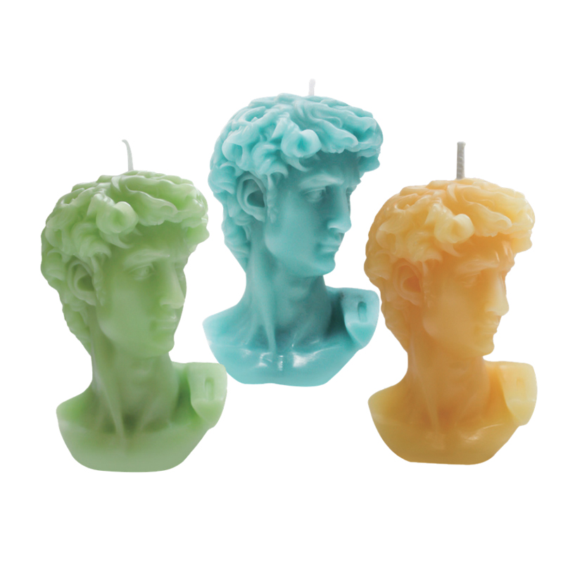 David portrait candles