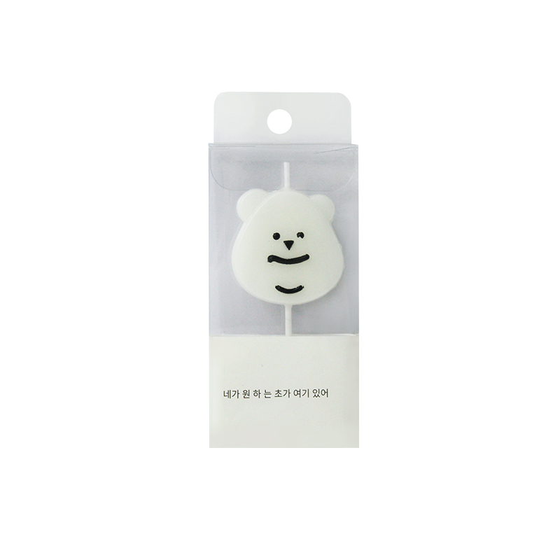 Minimalist bear candle