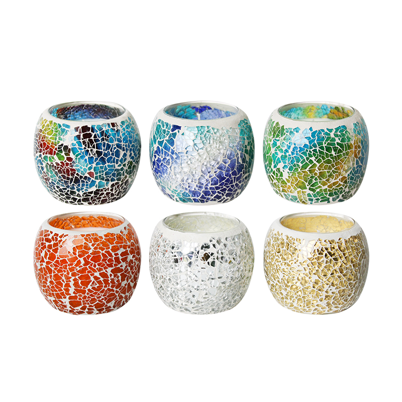 Mosaic glass aromatherapy cup candle