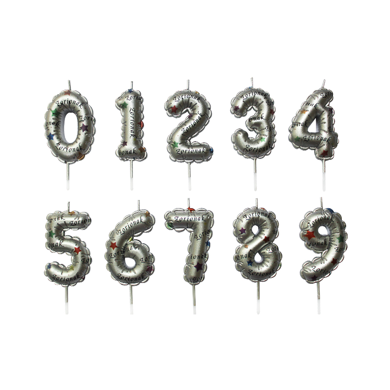 Silver letter lace candles
