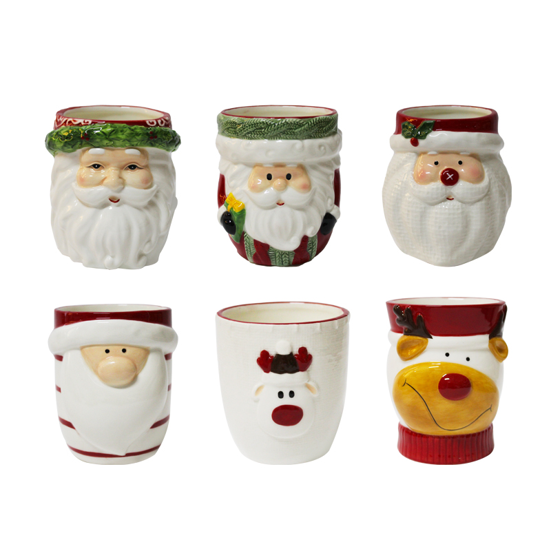 Six types of christmas scented cup candles