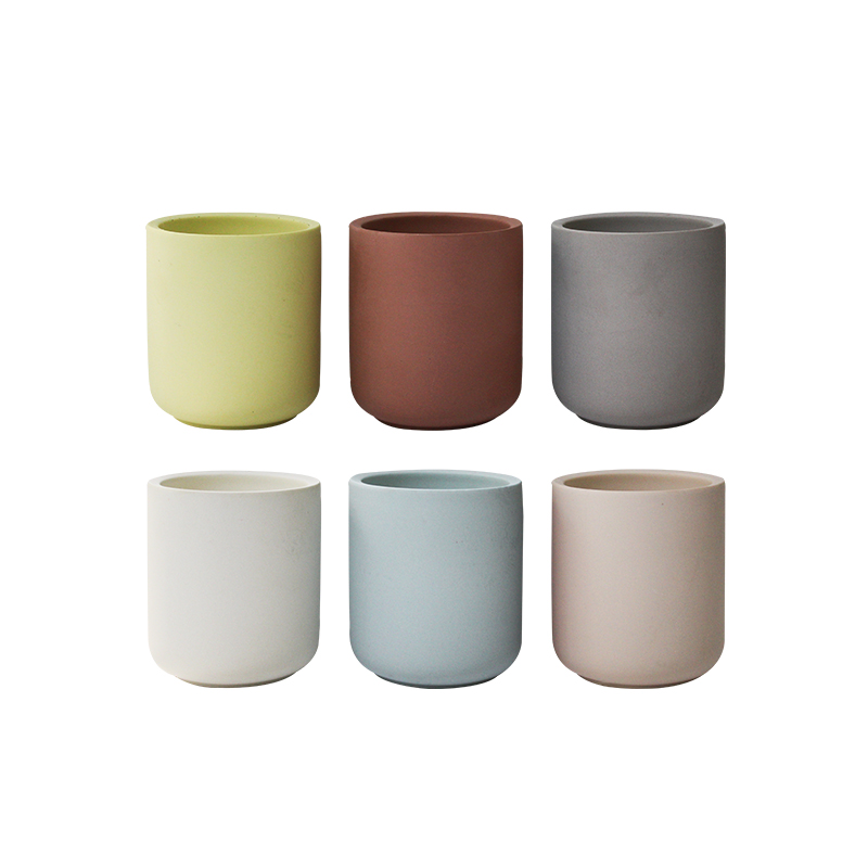 Six-color ceramic aromatherapy cup candle
