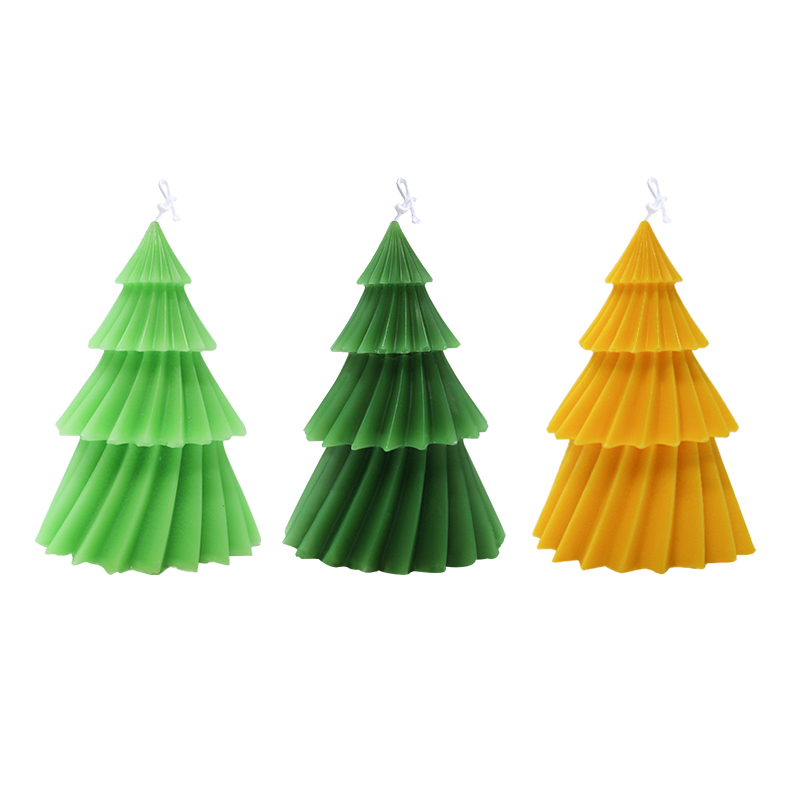 Three-color origami christmas tree